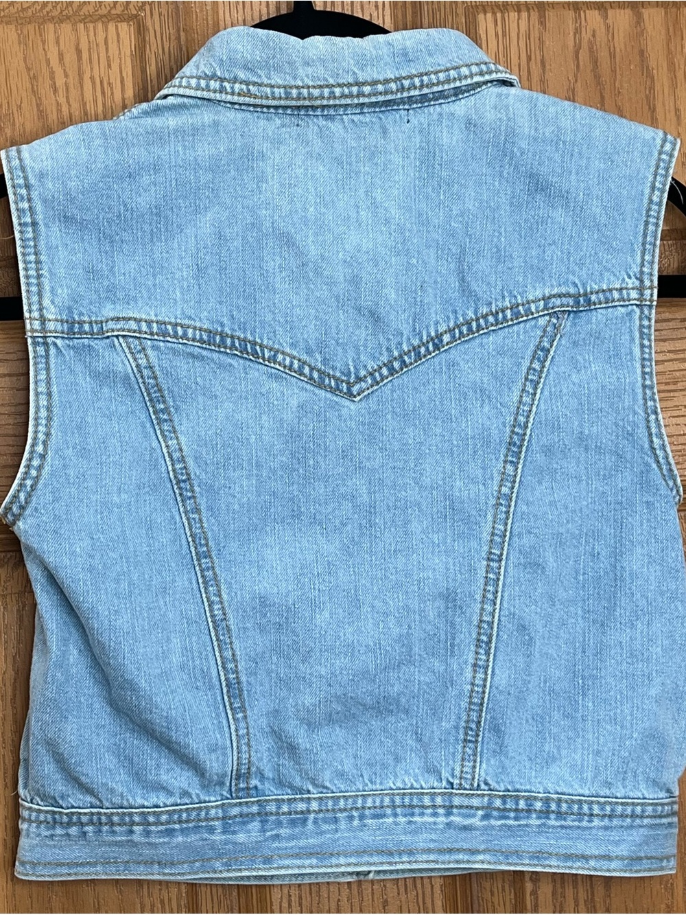 Forever 21 Light Blue Cropped Denim Vest - Picture 4 of 4
